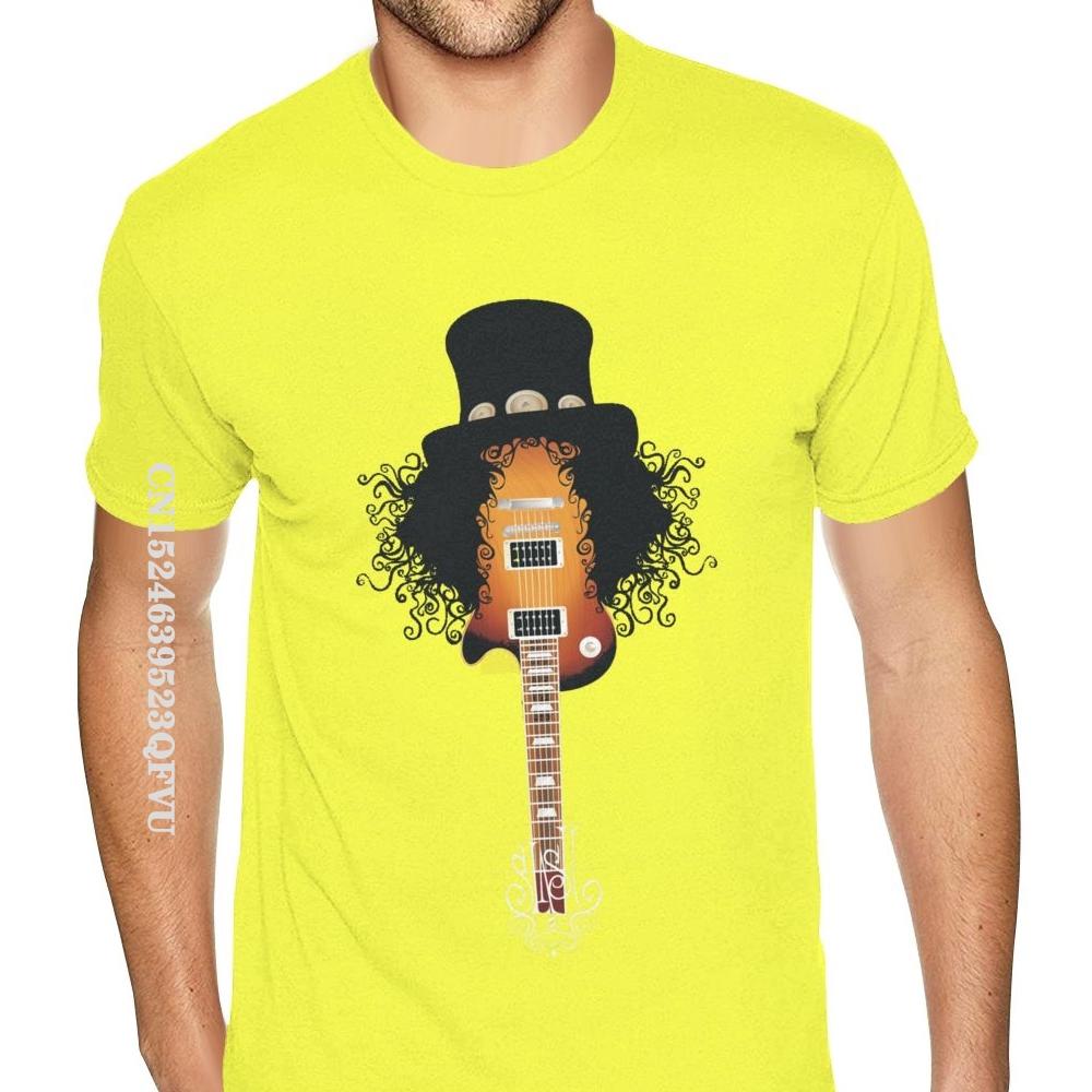 Funny Slash Guitar Rock Band Gun N Roses T-Shirt Men Male Family Tee Shirts Casual Cotton Men Tops & Tees Casual Cute T Shirts