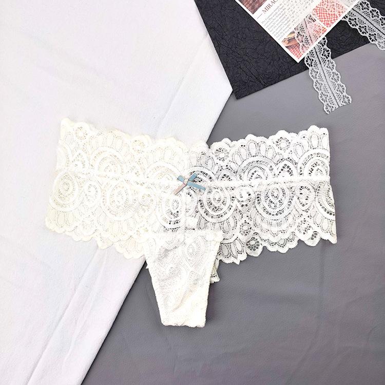 Ladies Summer High - Grade Sexy Lace Lace Mid - Waist Thong Underwear