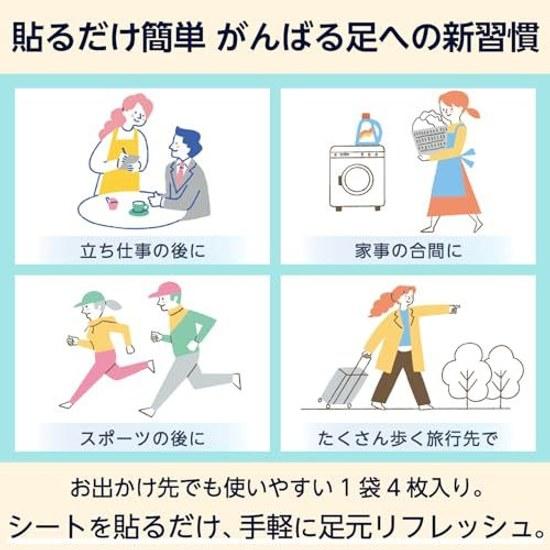 Foot Refreshing Sheets 40 Grapefruit Scent Menthol Included Made Japan