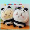 Adorable Panda Plush Toy Collection Soft And Cuddly Stuffed Bear Dolls In Blue Yellow And Pink