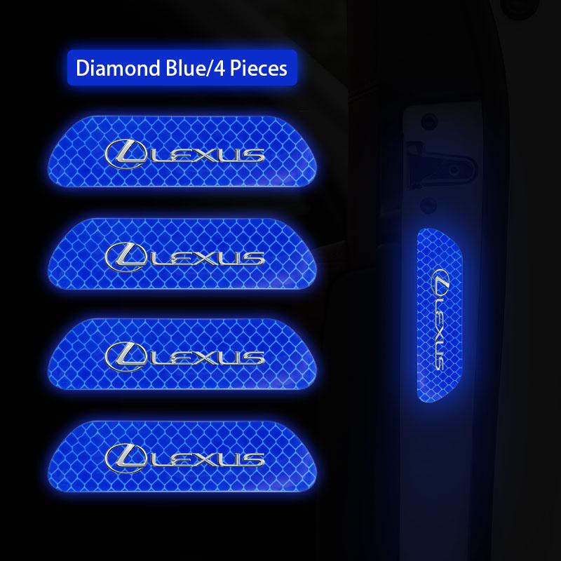 4 Stuks Reflecterende Auto Deurstickers Veiligheidswaarschuwingsteken Voor Lexus F SPORT Plug-in Hybride ES UX 300e GS GX IS LBX NX RX 350h 450h