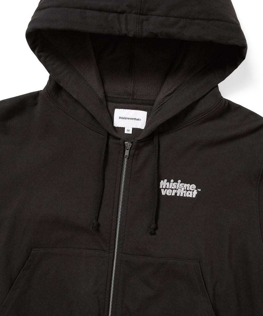 Thisisneverthat Thermal Lt W Zip Up Hoodie Off Black