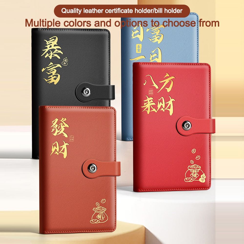 

Save Money 100 Days Envelope Challenge Binder PU Budget Binder Funny Money Storage Bag Children коричневий