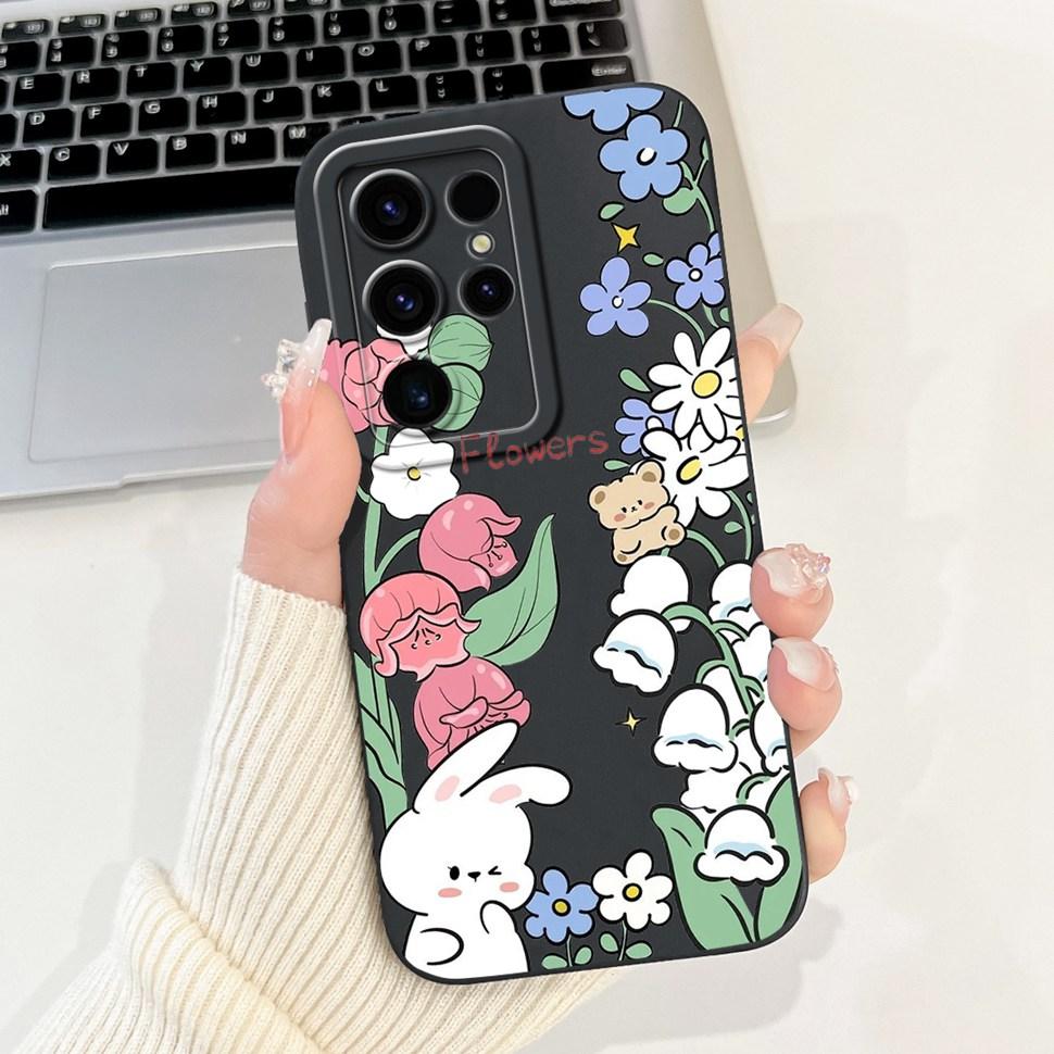 For Samsung Galaxy S24 Ultra Case Beautiful Cartoon Cover S24Ultra S928B S928U Soft TPU Phone Case For Samsung S24 Ultra Shell