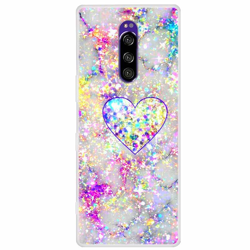 Funda de Silicona Suave para Sony Xperia 1 Funda Moda Transparente Fundas de Teléfono Tigre para Sony Xperia1 XZ4 SO-03L SOV40 J8110 Coque Parachoques