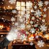 Christmas Snowflake Projector Light USB 5V Powered Holiday Lamp Indoor Outdoor Decorative Night Light for Home Party Decor