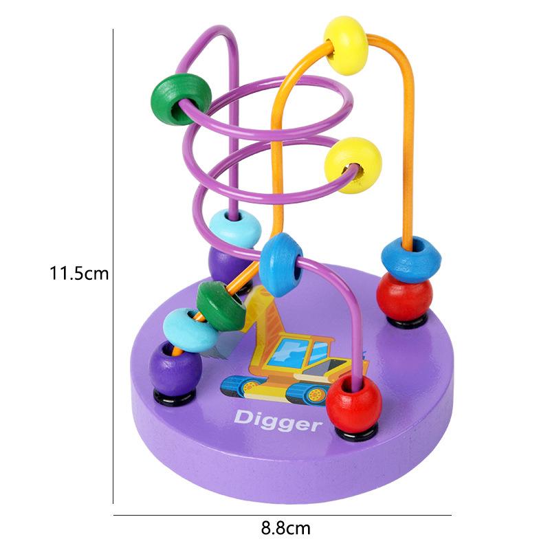 Animal Cartoon Wooden Bead Maze - Educational Toy for Kindergarten Children