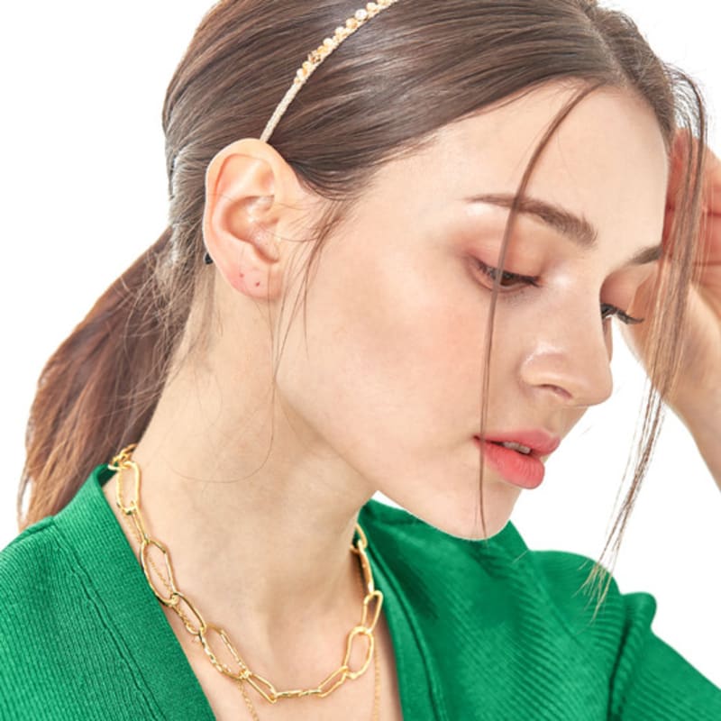 

ctwins мерцающая повязка для волос ivory