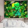 Alien Psychedelic Tapestry Living Room Feature Wall Music Party Theme Wall Hanging Guesthouse Room Decor