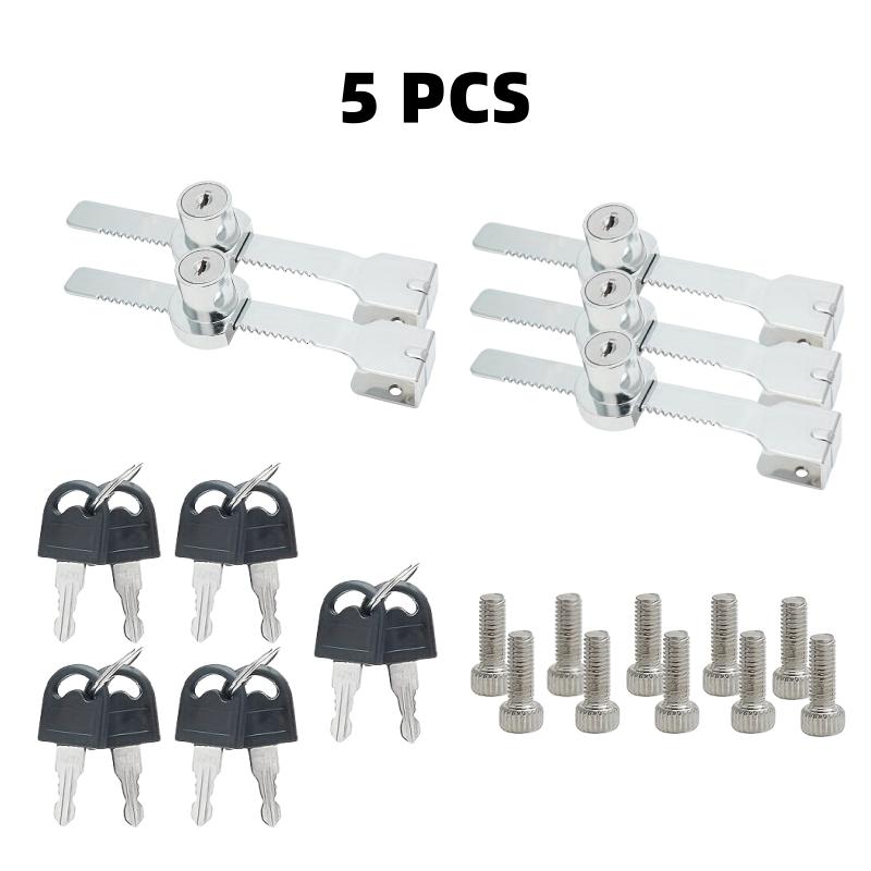 1-5 bucăți încuietoare uși glisante din sticlă cu cheie, vitrină cu finisaj cromat, carcasă glisantă de siguranță, încuietoare uși din sticlă pentru dulap de siguranță