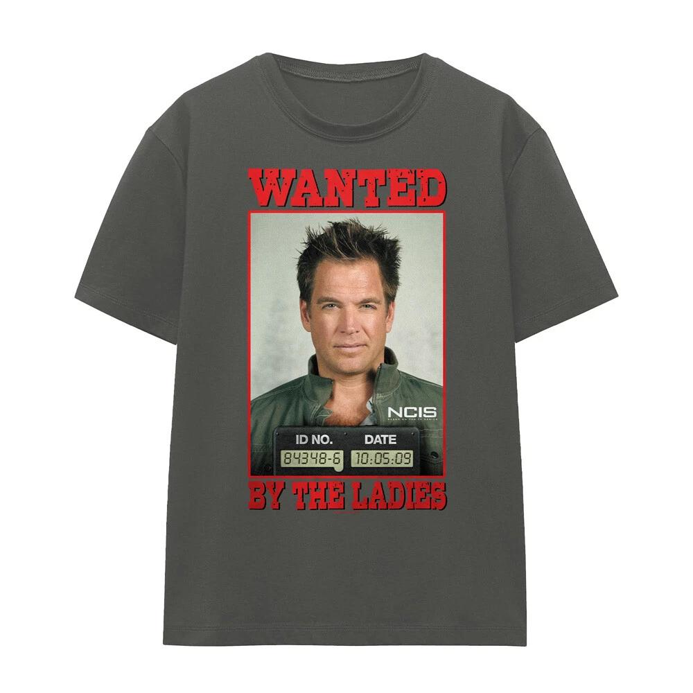 Ncis Wanted Ladies 100% Cotton T-shirt Mens Tees Top S-2XL, Charcoal 4XL