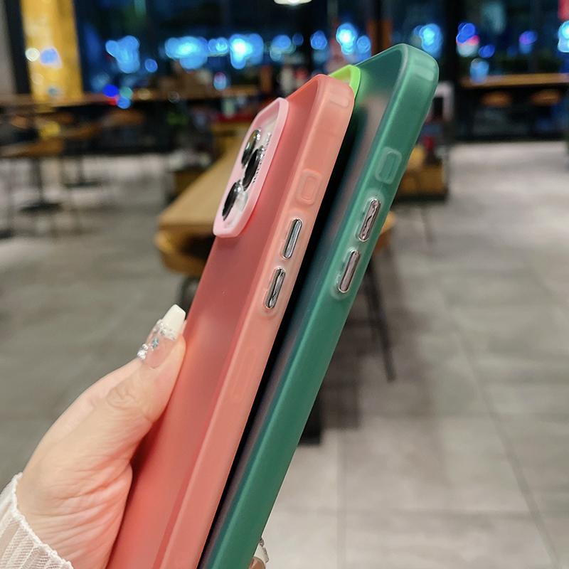 Fashion Colorful Sliver Double Sided Phone Shell Soft Edge Hard Case Full Cover Shockproof Phone Casing for Xiaomi Redmi Poco