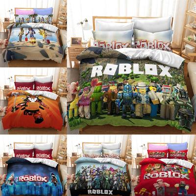 Sales Game Roblox Quilt Cover Cute Printed Children'S Bedroom Teenager Bedding Anime Cartoon  Polyester Skin Friendly