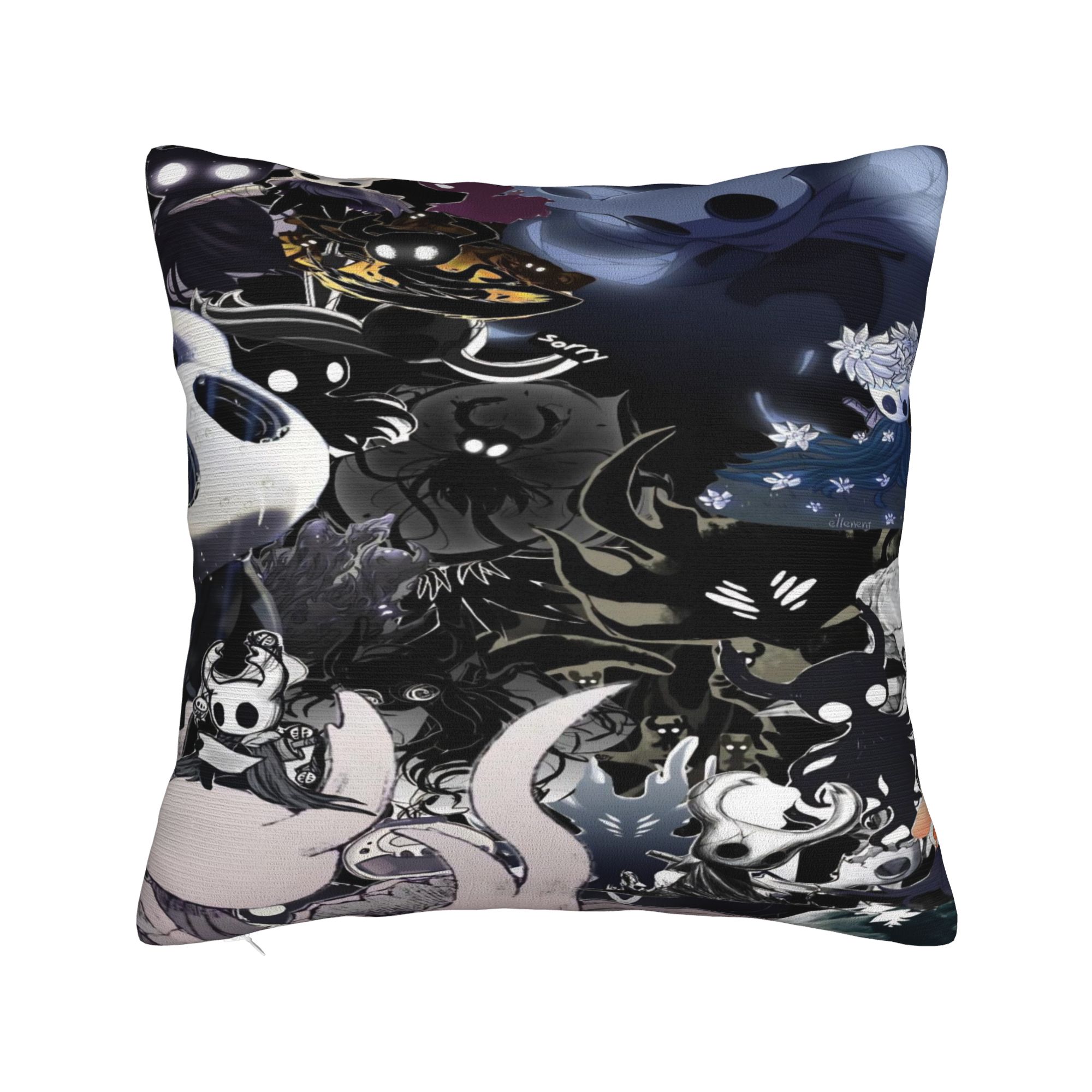 

Hollow knight Cartoon Game Knight and Hornet Pillow Case Print Pillow Cover Fashion Pillowcases For Sofa Couch Bed Living Room 30x30cm 12x12in