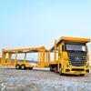 CUTRB1 1:24 Mercedes Benz Double Decker Flatbed Transport Vehicle Alloy Diecast Metal Car Model Sound Light Children Toy Birthday Gifts