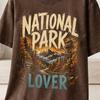 National Park Lover T-Shirt and Kids Tshirt, Adventure Awaits Mountain Graphic Tee for Outdoor Explorer, Vintage Naturecore Camping Hiking Gift
