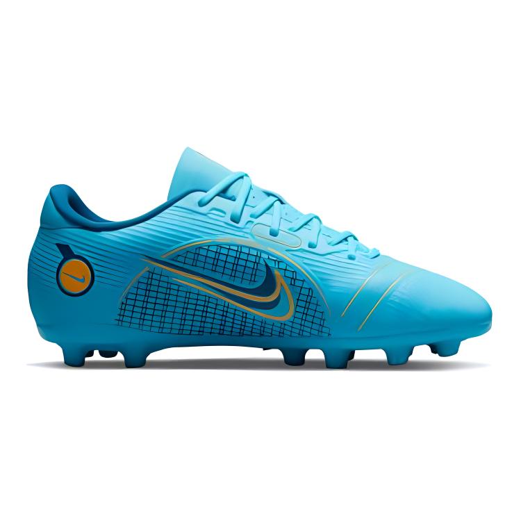 Nike Soccer Spike Jr. Vapor 14 Academy Firm Ground Non-Slip Durable Low Top Soccer Shoes Kids sneaker Blue DJ2855-484