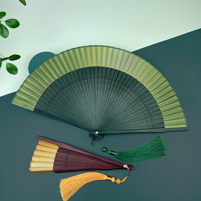Новый китайский стиль градиентный складной веер