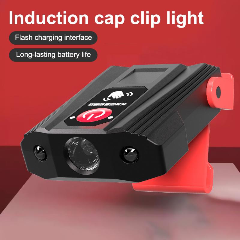 Induction Cap Clamp Lamp Head-mounted High-intensity Outdoor Hiking Fishing Lamp Ultra-bright Portable Headlamp Cap Brim Lamp