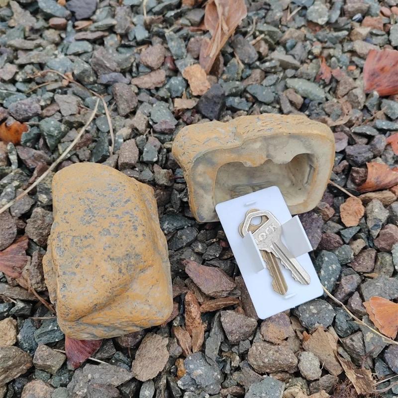 Versteckte Kreative Felsen-Attrappe Outdoor-Garten Simulierte Stein-Ersatzschlüssel-Aufbewahrungsbox Sichtschutz-Versteck Für Haus Wohnmobil Schlüsselsafe
