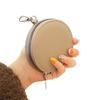 Solid Round Mini Wallet Women Portable Coin Bag Men Cosmetic Bag Multi-functional Student Coin Purse Keyring
