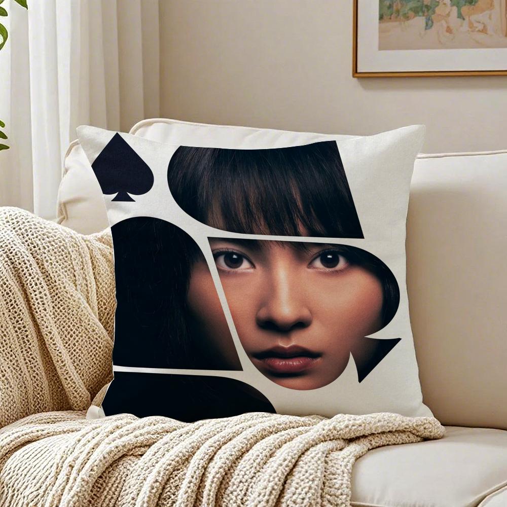 Thrilling Japanese Movie AAlice In Borderland Cushion Cover Pillowcase Antidustmite Living Room Sofa Decor Cushion Room