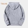 Felpa con cappuccio unisex autunno inverno polsino orlo elastico ampia tasca applicata spessa felpata ampia tinta unita stampata cappuccio coulisse coppia top
