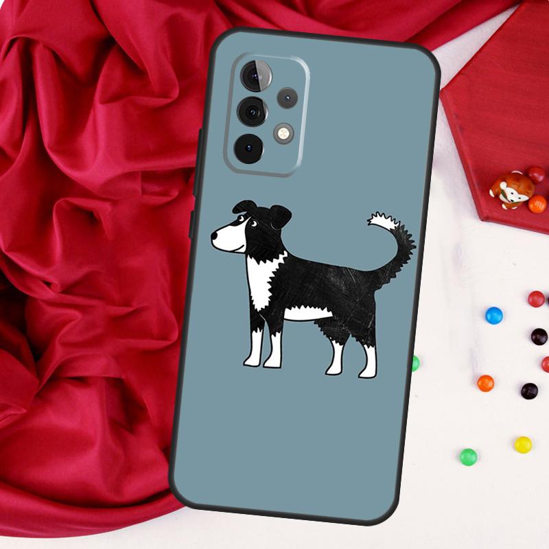 Border Collie Dog For Samsung Galaxy A56 A36 A26 A16 A05 A06 A22 A32 A52 A54 A34 A14 A55 A15 A53 A33 A35 Case