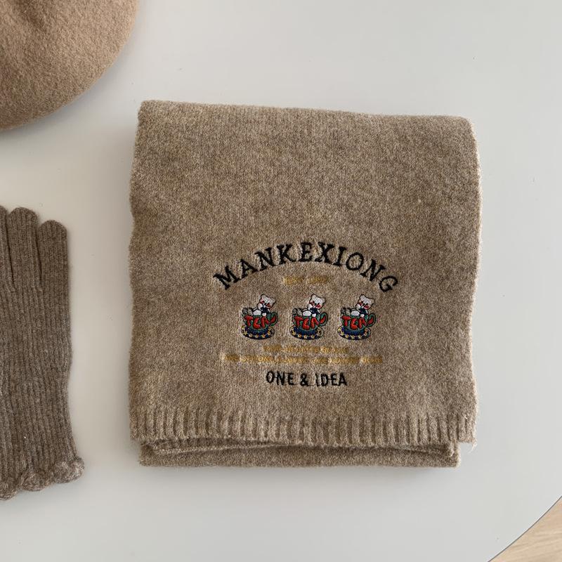 Heavy recommendation Maillard color scarf atmosphere coffee color women's brown high-end scarf