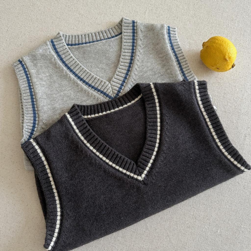 Boys Cotton Knit Vest Spring Autumn Preppy