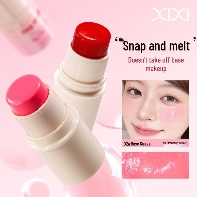 Korean Cherry Blossom Blush Stick: Sweet, Plumping, Brightening Cream for Girly, Cute Makeup