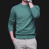 Korean Style Slim Fit Anti-Pilling Wool Sweater - Youth Casual Round Neck for Autumn & Winter