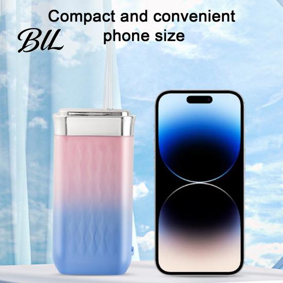 Cordless Oral Irrigator for Travel Water Flosser, 3 Modes, 4 Jet Tips, 180ml Tank, Portable Tongue Cleaning Tool Dental Irrigator, Retractable