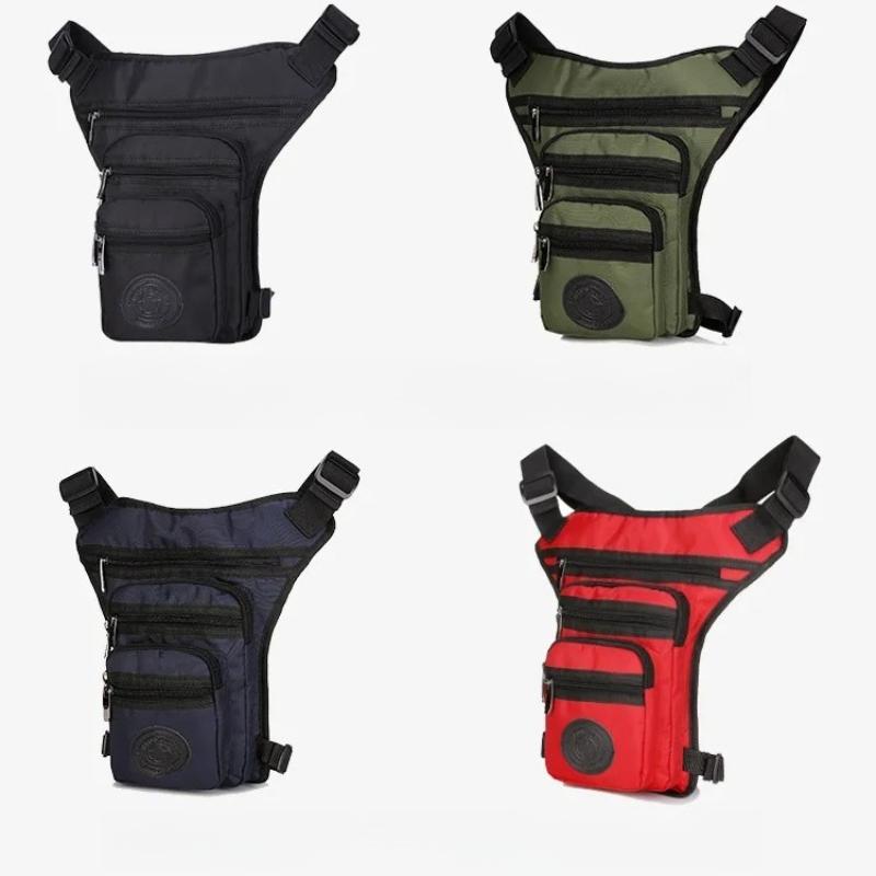Men's Tactical Leg Bag Waterproof Multi-Pocket Drop Leg Pouch Outdoor Cycling Hiking Fishing Thigh Pack with Adjustable Straps