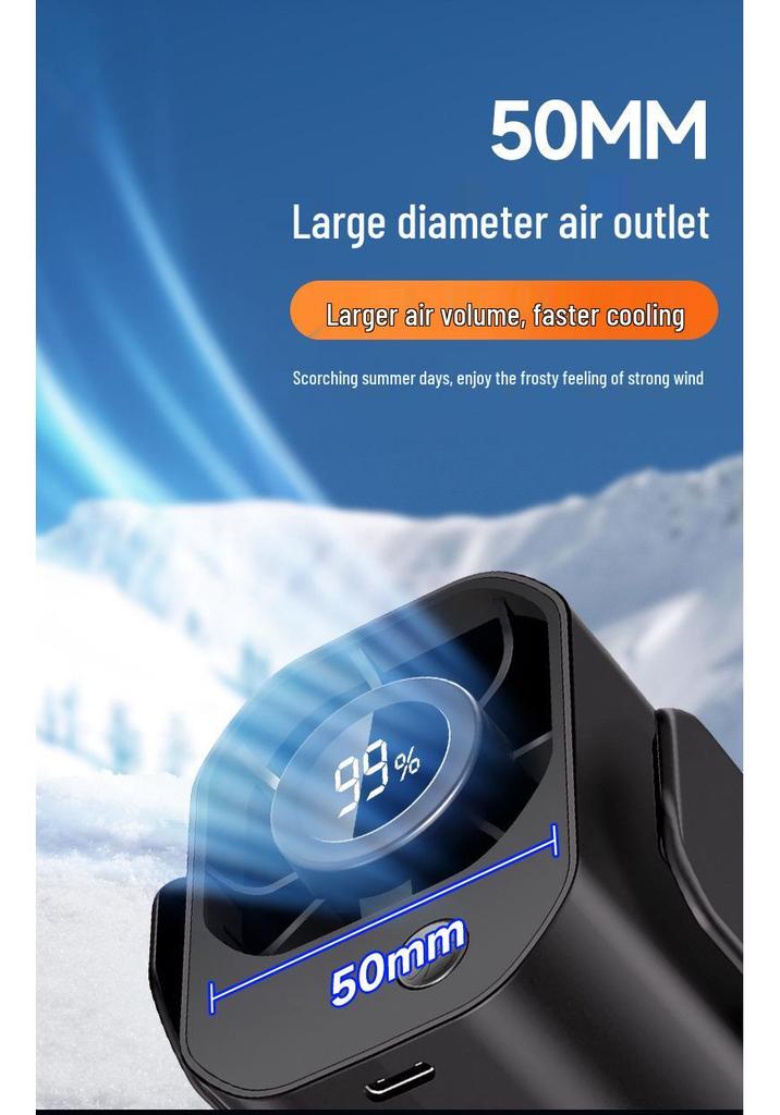 Compact High-Speed Waist & Neck Clip-on Fan for Outdoor and Construction Use