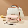 WORTHBUY 304 Stainless Steel Square Bento Lunch Box For  Kids Students Reusable Sealed Leak-proof Cold And Hot Food Container