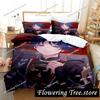 Game Genshin Impact Scaramouche Bedding Set Cartoon Anime Set Adult Kid Bedroom Duvetcover Sets 3D Kawaii