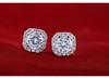 Silver Color Korean Zircon Stud Earrings Brincos for Women Wedding Boucle D'oreille Femme Bijoux Christmas Gift Bijoux E1104