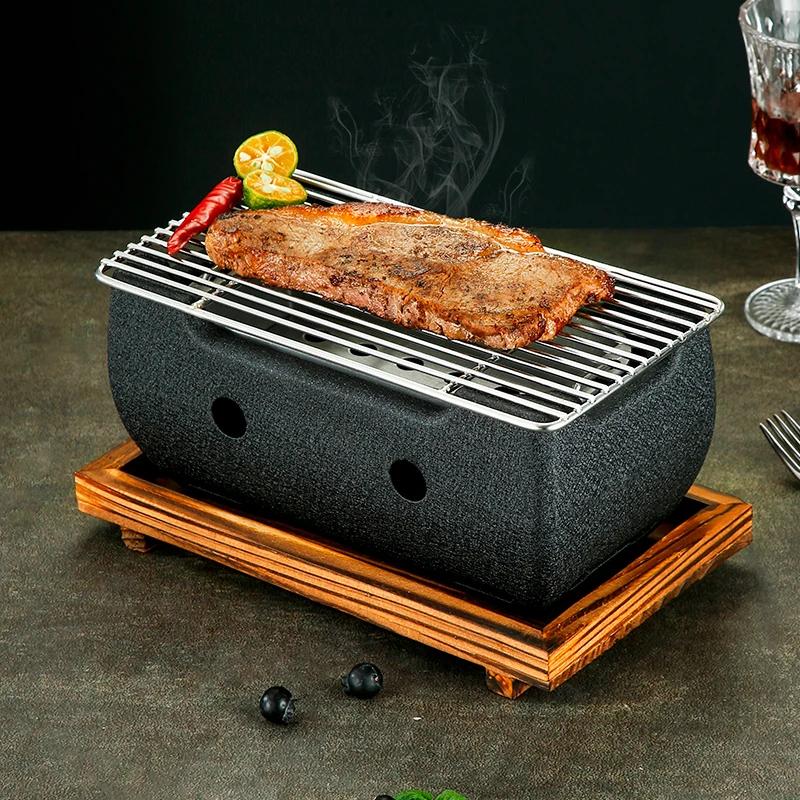 Aluminum Alloy Oven Small Oven Korean Cast Iron Barbecue Stove Kebab Oven Indoor Grill Smokeless Grill Japanese Charcoal Grill