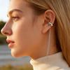 Fashion Long Tassel C-shaped Fake Piercing Ear Clip for Women Gold Plated Stainless Steel Ear Bone Clip On Earrings Ear Cuff