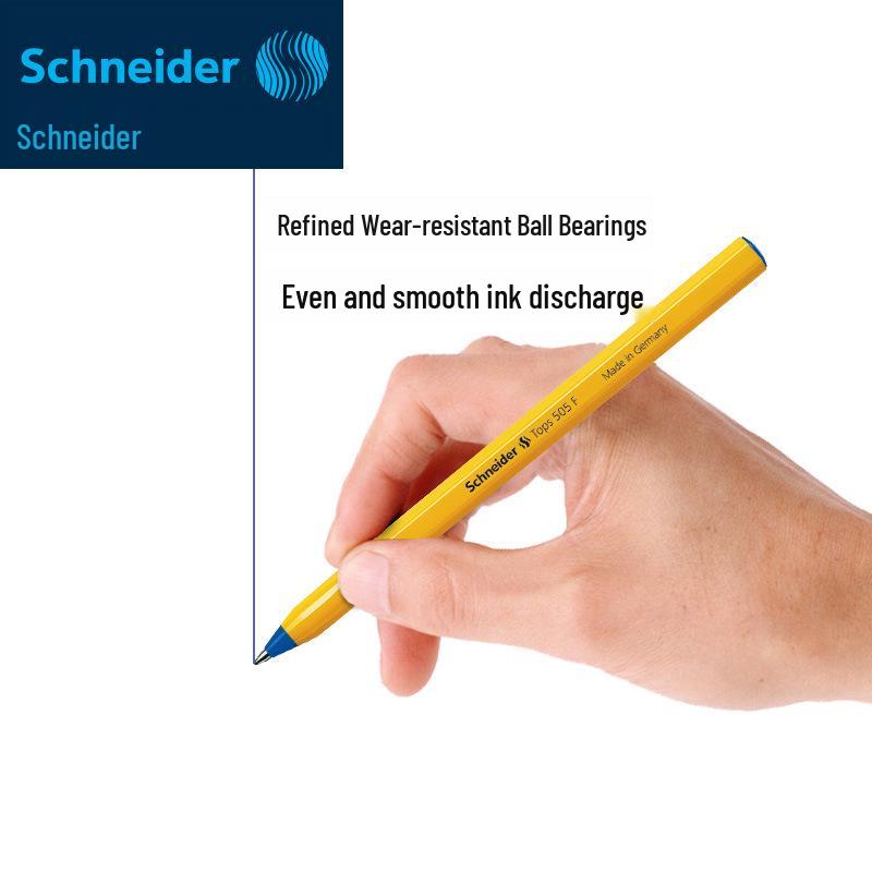 Schneider Tops505F Super Smooth Ballpoint Pen, 0.5mm, Yellow Barrel