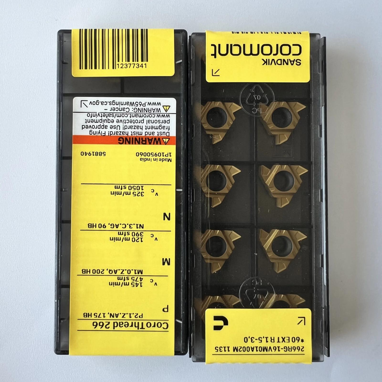 

SANDVIK / 266RG-16VM01A002M 1135 / Industrial indexable Carbide Inserts 10 Pcs