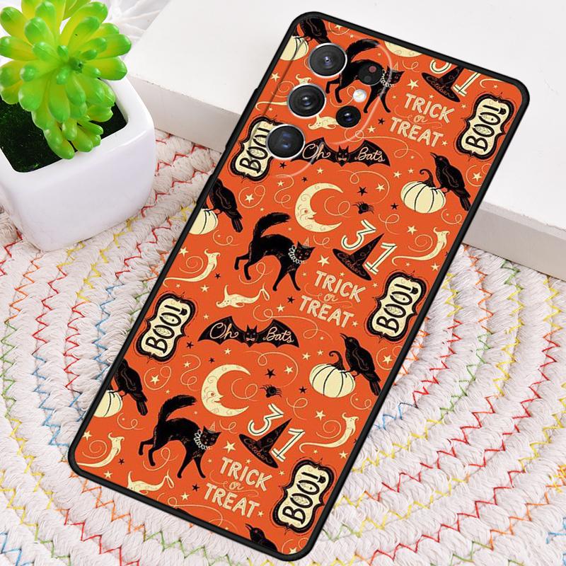 Halloween Moon Witch Horror Silicone Phone Case For Samsung Galaxy note 10 pro S26 S25 S24 S23 S22 S21 Plus S25Ultra Capa Cover