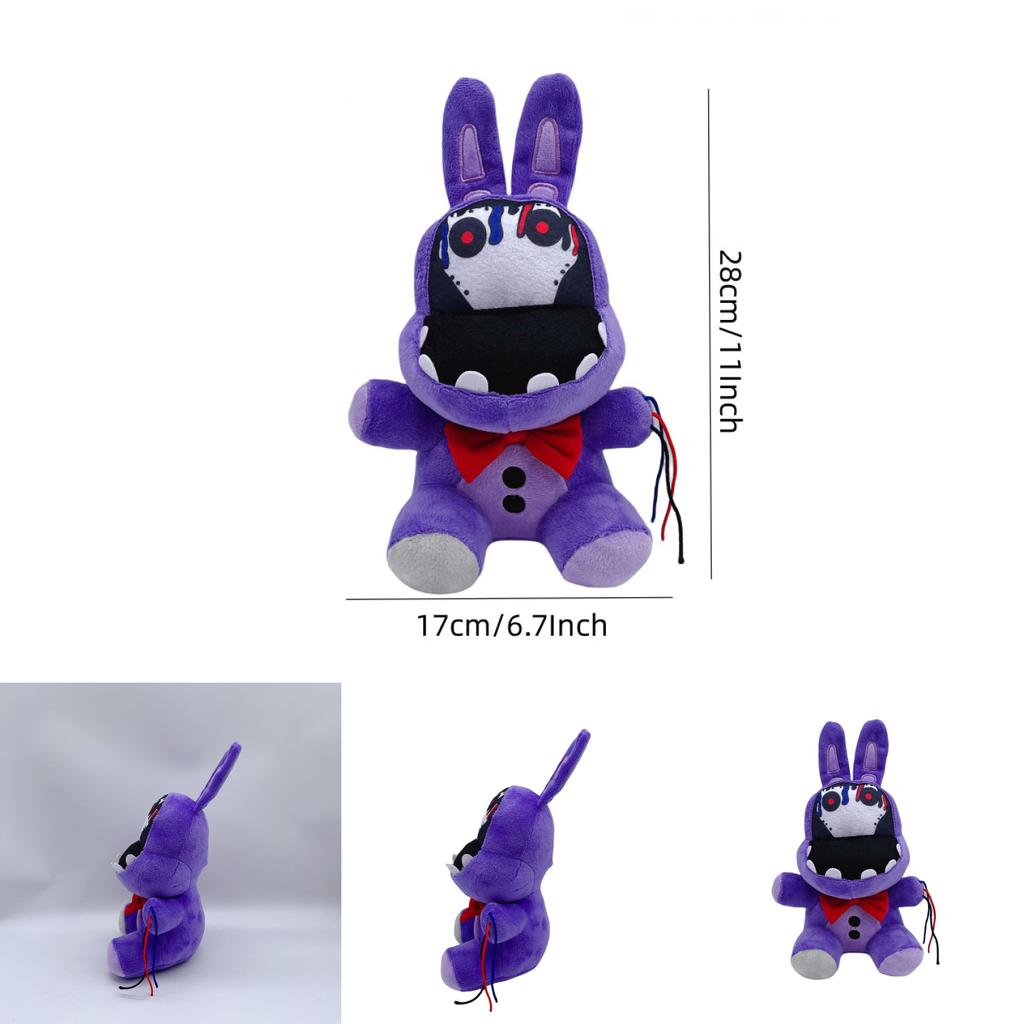 Cute Fnaf Series Midnight Bear Skeleton Purple Rabbit Plush Toy Animal Category