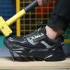 Fashion Anti-Piercing Safety Shoes For Men Working Boots Steel Toe Cap Boots Anti-Smashing Work Shoes Breathable Safety Boot Men's Shoes
