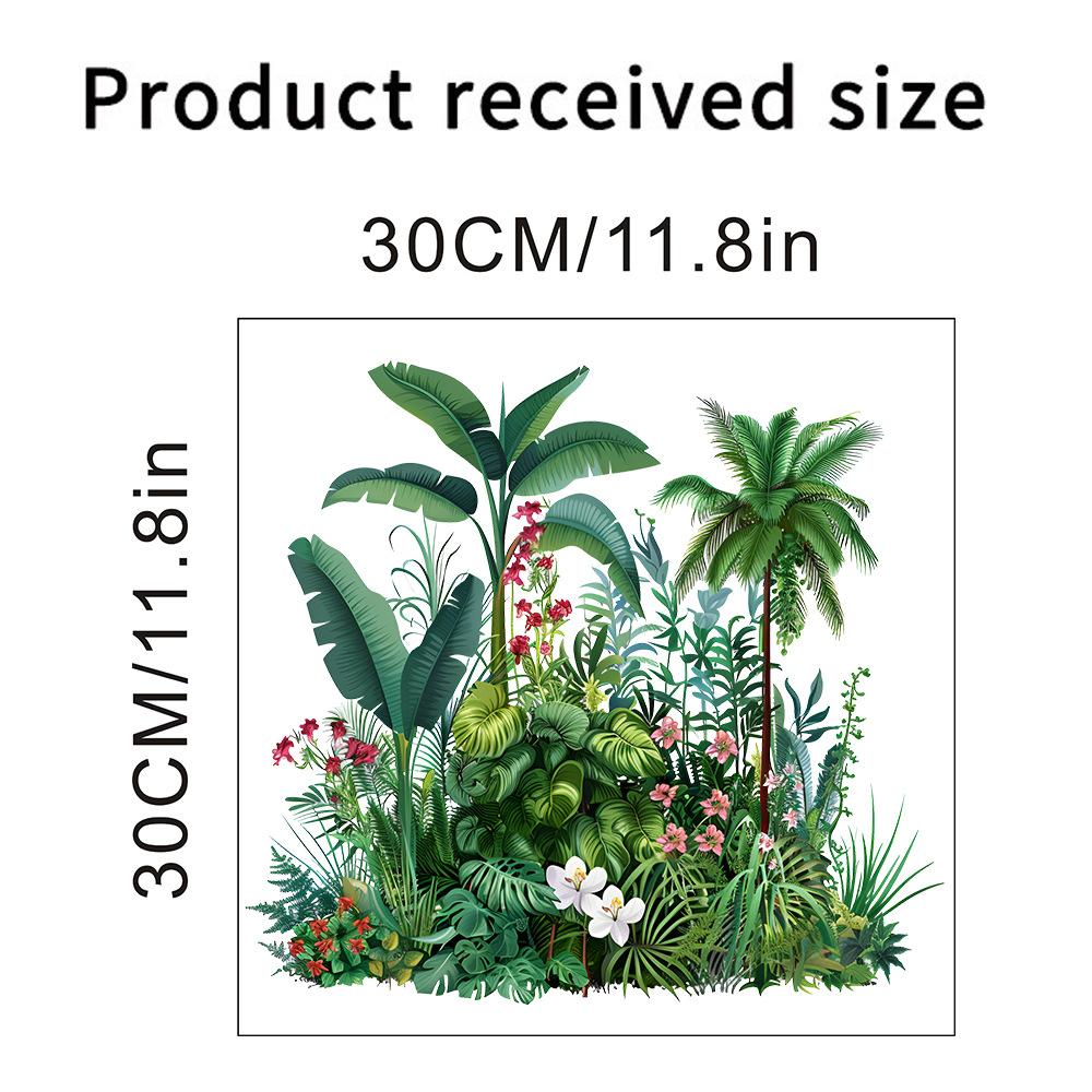 Gröna Växtväggklistermärken Heminredning Vardagsrum Tropisk Regnskog Palmblad Dekal Väggmålning Barnrum Tapet