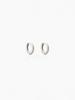 Benoit [Silver 925] Line One-Touch Hoop Mini Earrings Silver