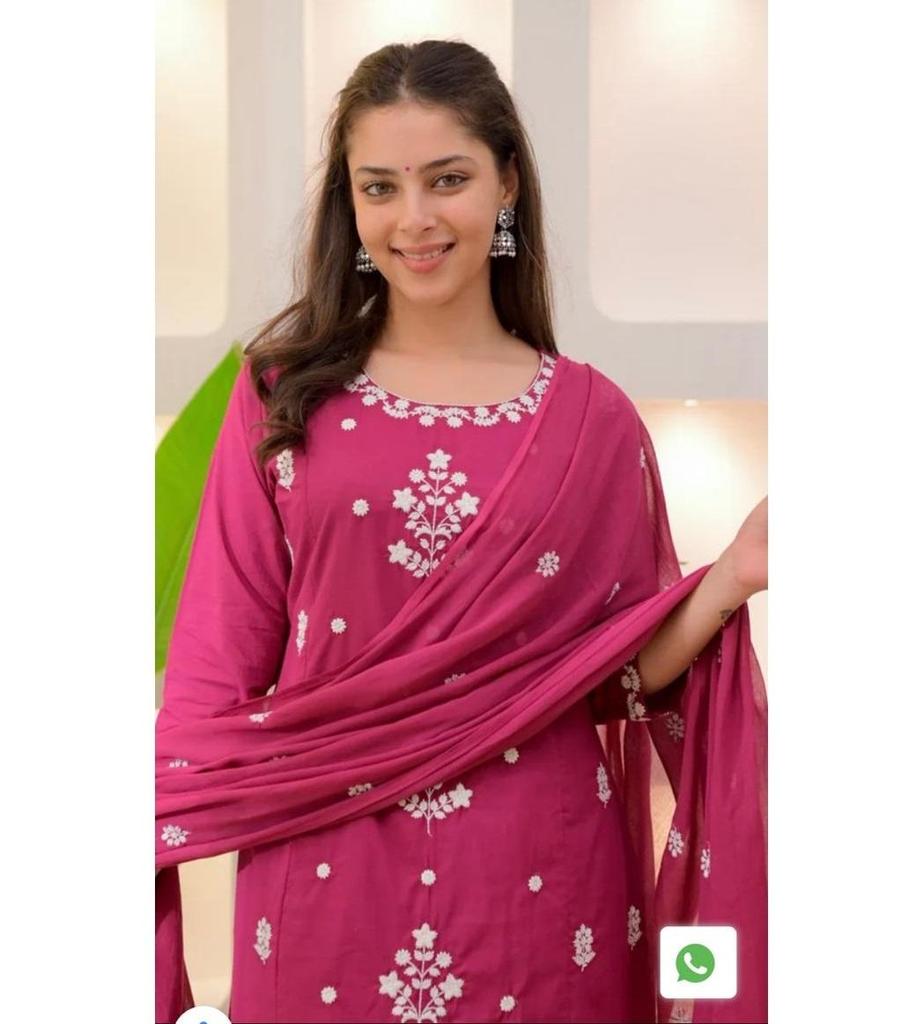 Women Designer Embroidered Salwar Kameez Kurti Set Indian Bollywood Top Tunic Kurti Dress