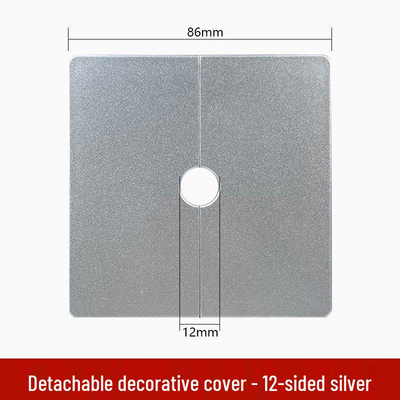 Square Detachable Cable Hole Cover Plate – Adhesive Decorative Wall Plug with Buckle for TV.