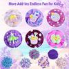 6 Packs Gradient Purple Slime Kit - Cloud Slime, Butter Slime & Clear Slime, Crunchy Slime with Beach Slime Add-ins, Fluffy Slime Kits for Girls &